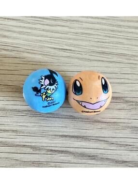 Lot of 2 JAKKS Pacific Pokemon Battle Frontier 0.5" Marbles Charmander Chatot